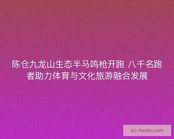 陈仓九龙山生态半马鸣枪开跑 八千名跑者助力体育与文化旅游融合发展